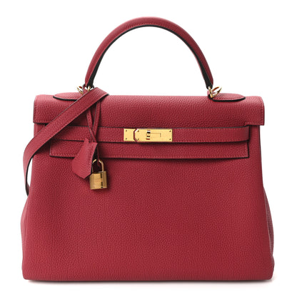 Hermes Togo Kelly Retourne 32 Rouge Grenat 1 of 10