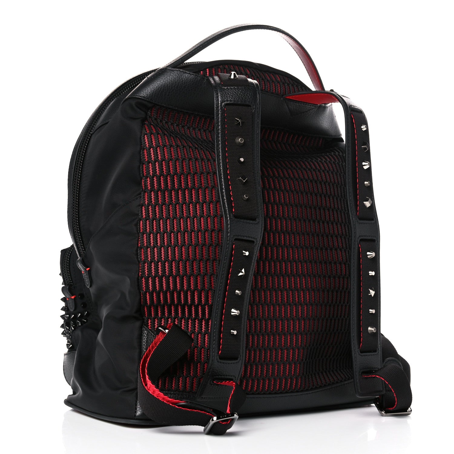 Christian Louboutin Nylon Backloubi Spiked Backpack Black 2 of 9