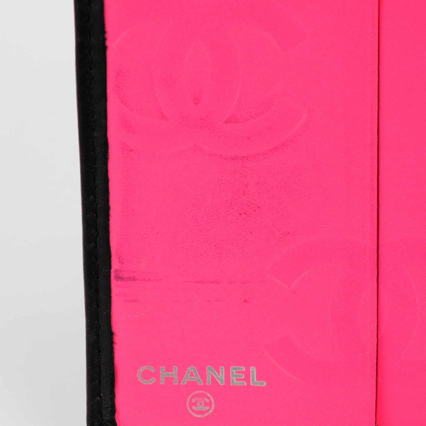 Calfskin Quilted Cambon Bi-Fold Wallet Black