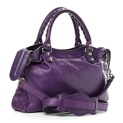 Balenciaga Agneau Giant 12 Silver Hardware Town Dark Violet 2 of 10