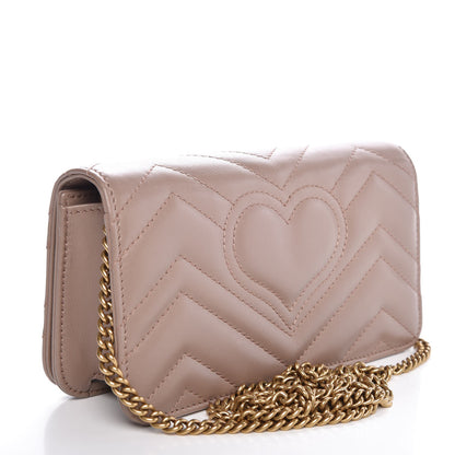 Gucci Calfskin Matelasse GG Marmont Mini Bag Porcelain Rose 3 of 7