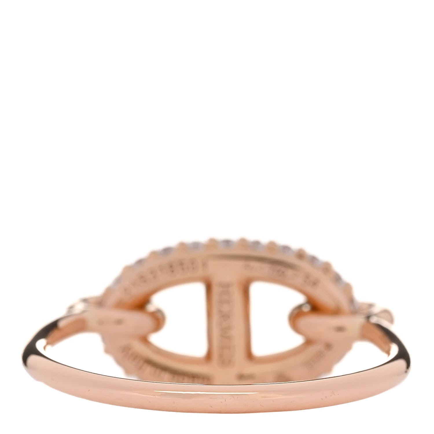 Hermes 18K Rose Gold Diamond Farandole Ring 54 6.75 3 of 5