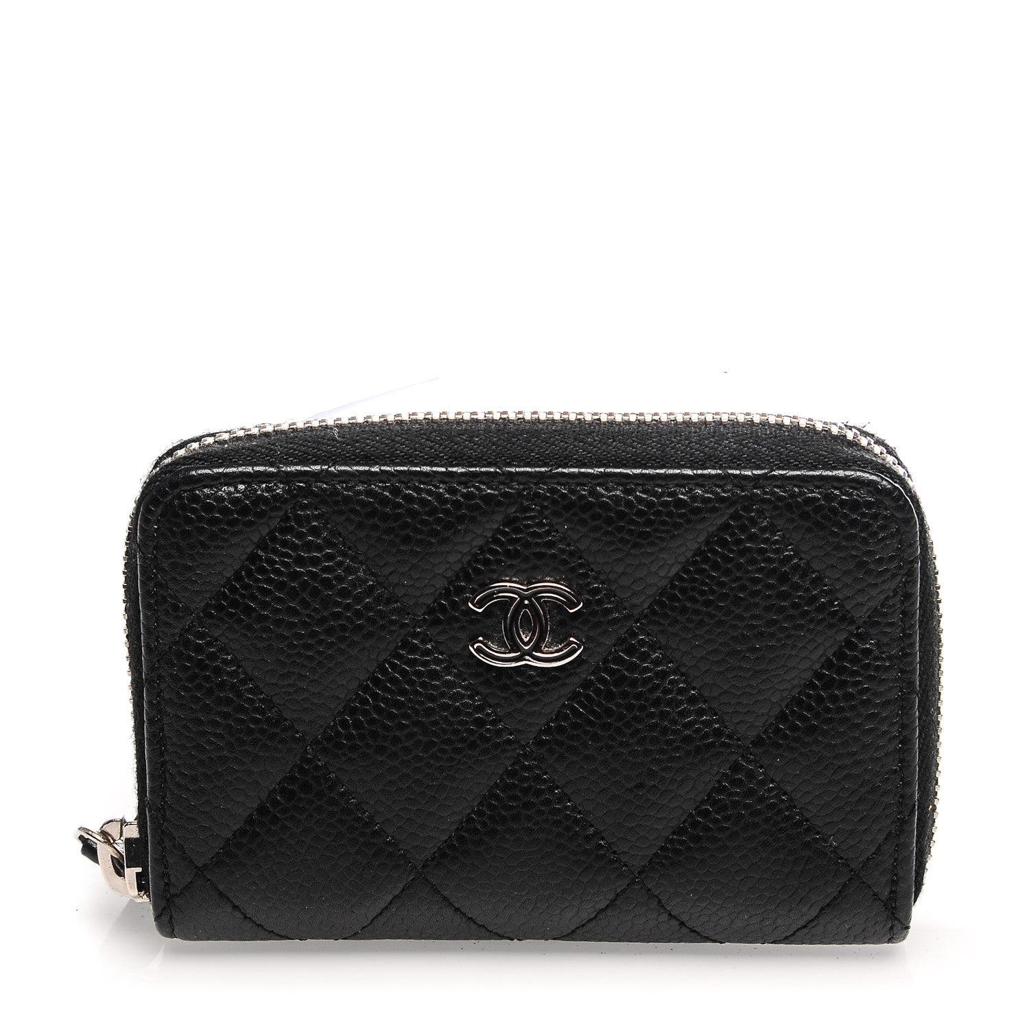 Chanel Caviar Quilted Zip Coin Purse Black 1 of 7