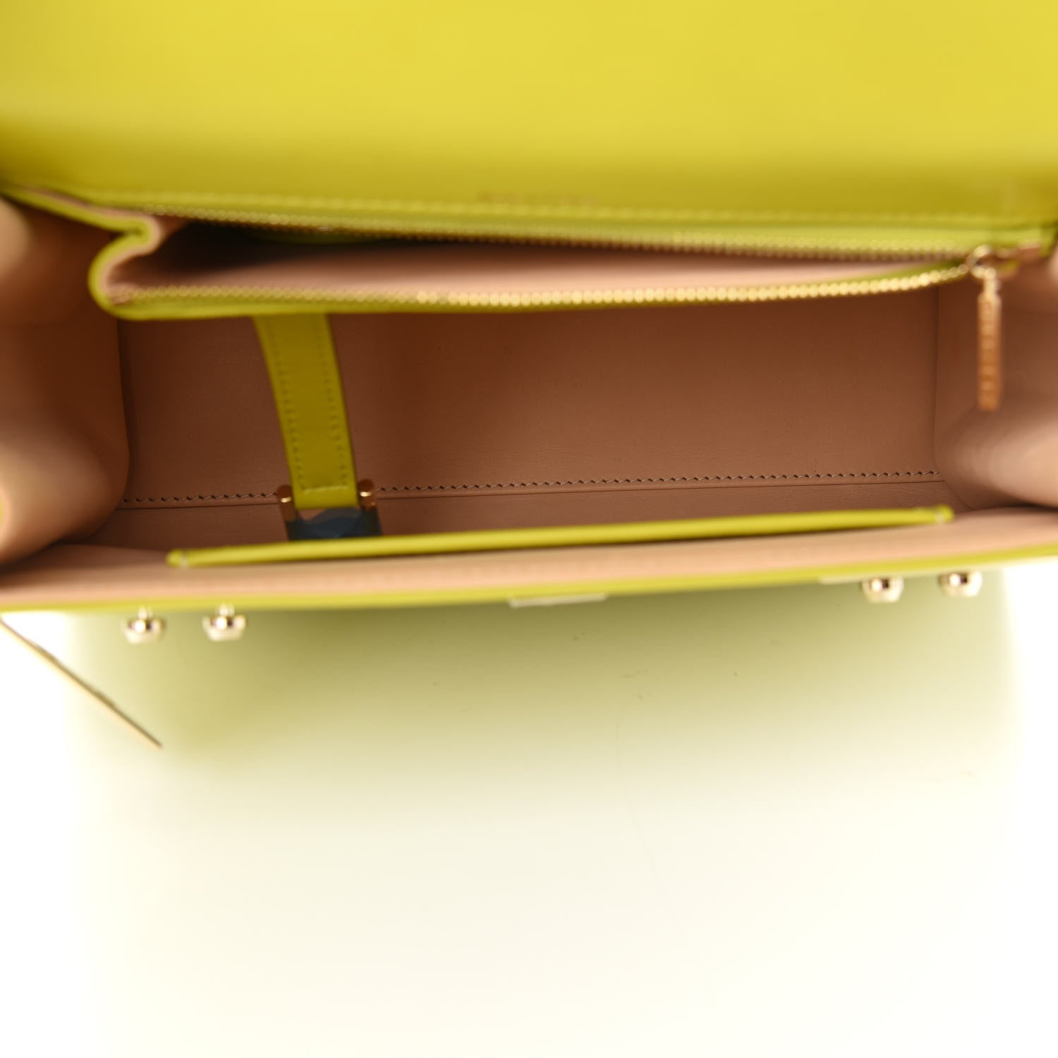 Delvaux Calfskin MM Tempete Satchel Absinthe Lime 4 of 8