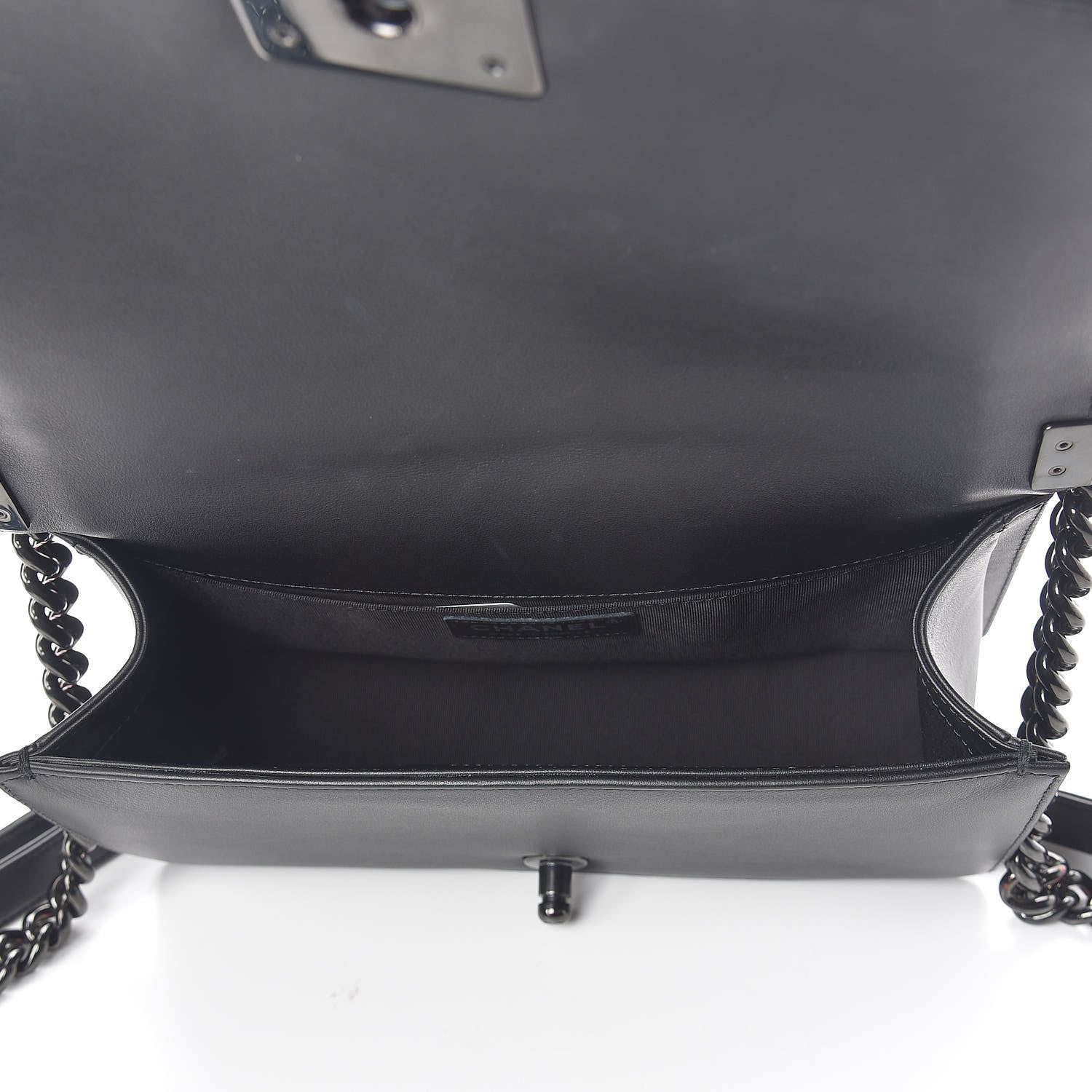 Chanel Calfskin Quilted Medium Boy Flap So Black 5 of 10