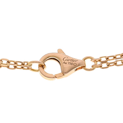 Cartier 18K Pink Gold Ceramic Diamond Three Ring LOVE Pendant Necklace 4 of 4