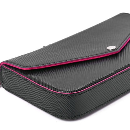 Louis Vuitton Epi Pochette Felicie Black Hot Pink 16 of 17