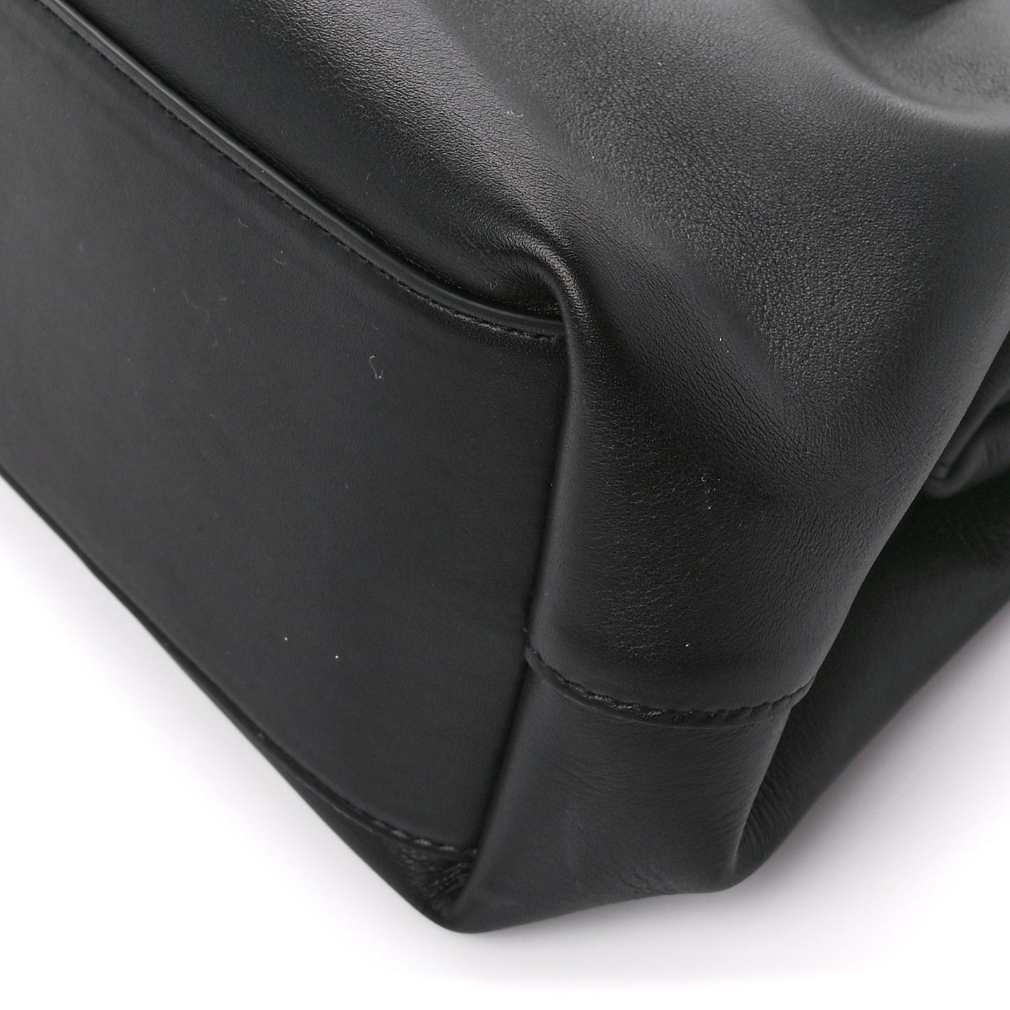 Calfskin Medium The Point Triangle Bag Black