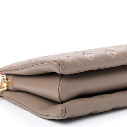 Louis Vuitton Lambskin Embossed Monogram Coussin PM Taupe 6 of 8