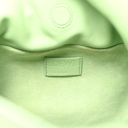 Loewe Nappa Calfskin Flamenco Knot Clutch Green 6 of 9