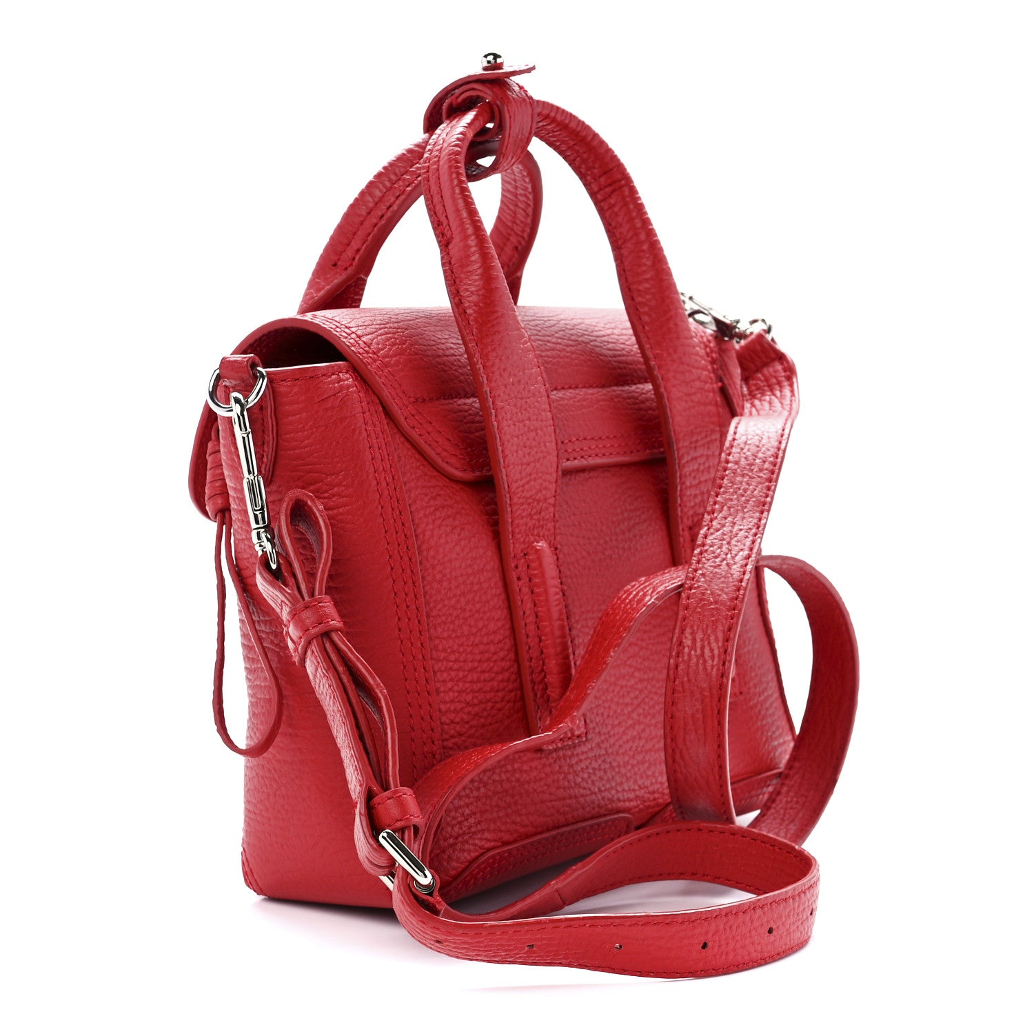 3.1 Phillip Lim Textured Calfskin Mini Pashli Satchel Red 3 of 14