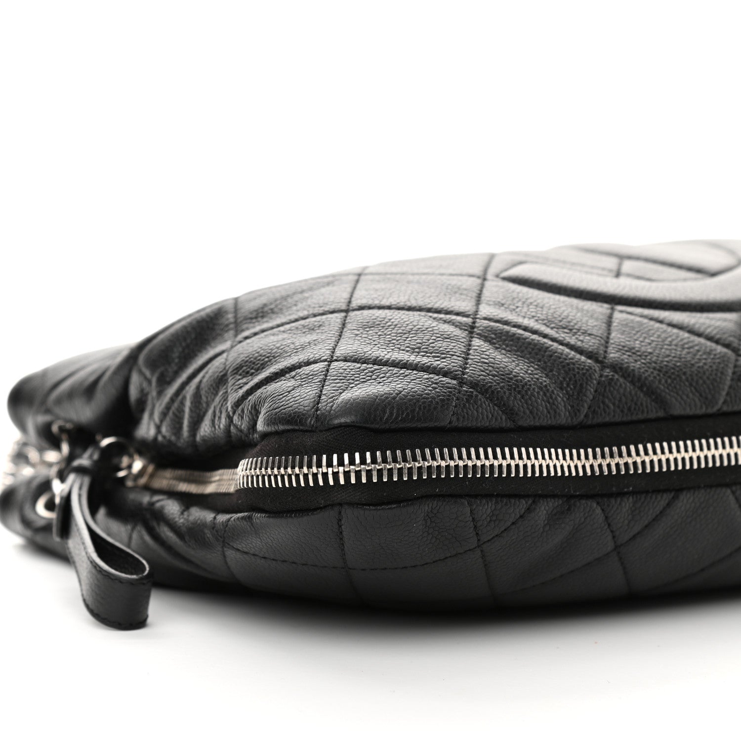 Chanel Caviar Quilted Expandable Zip Shoulder Bag Black 9 of 10