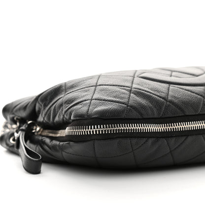 Chanel Caviar Quilted Expandable Zip Shoulder Bag Black 9 of 10