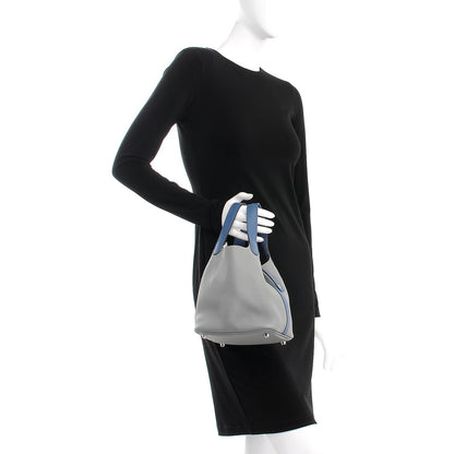 Hermes Taurillon Clemence Picotin Lock 18 PM Gris Mouette Bleu Agate 2 of 7