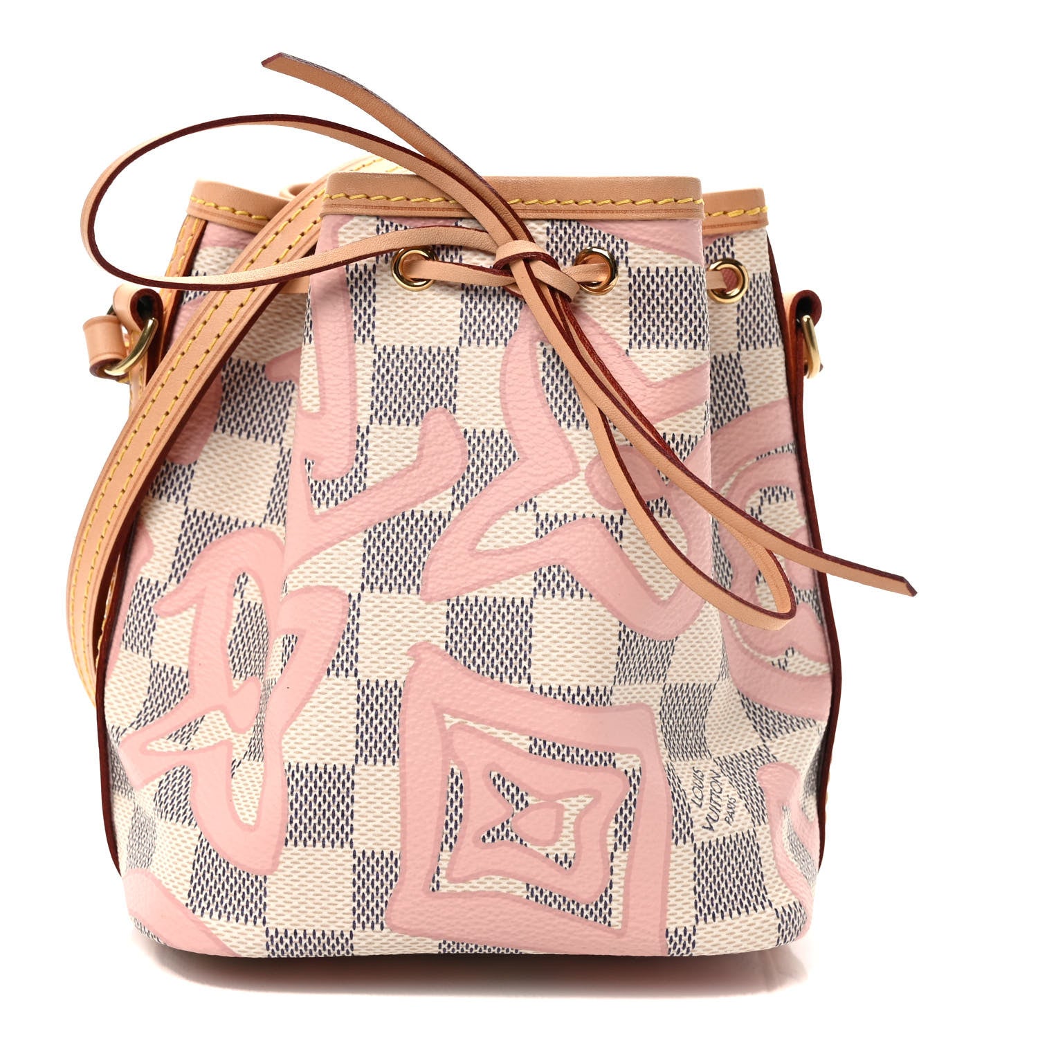 Louis Vuitton Damier Azur Tahitienne Nano Noe Rose Ballerine 1 of 9