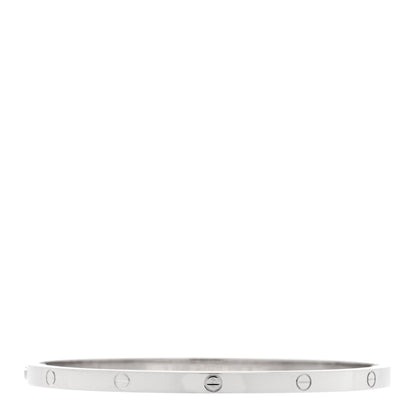 Cartier 18K White Gold Small LOVE Bracelet 18 2 of 6