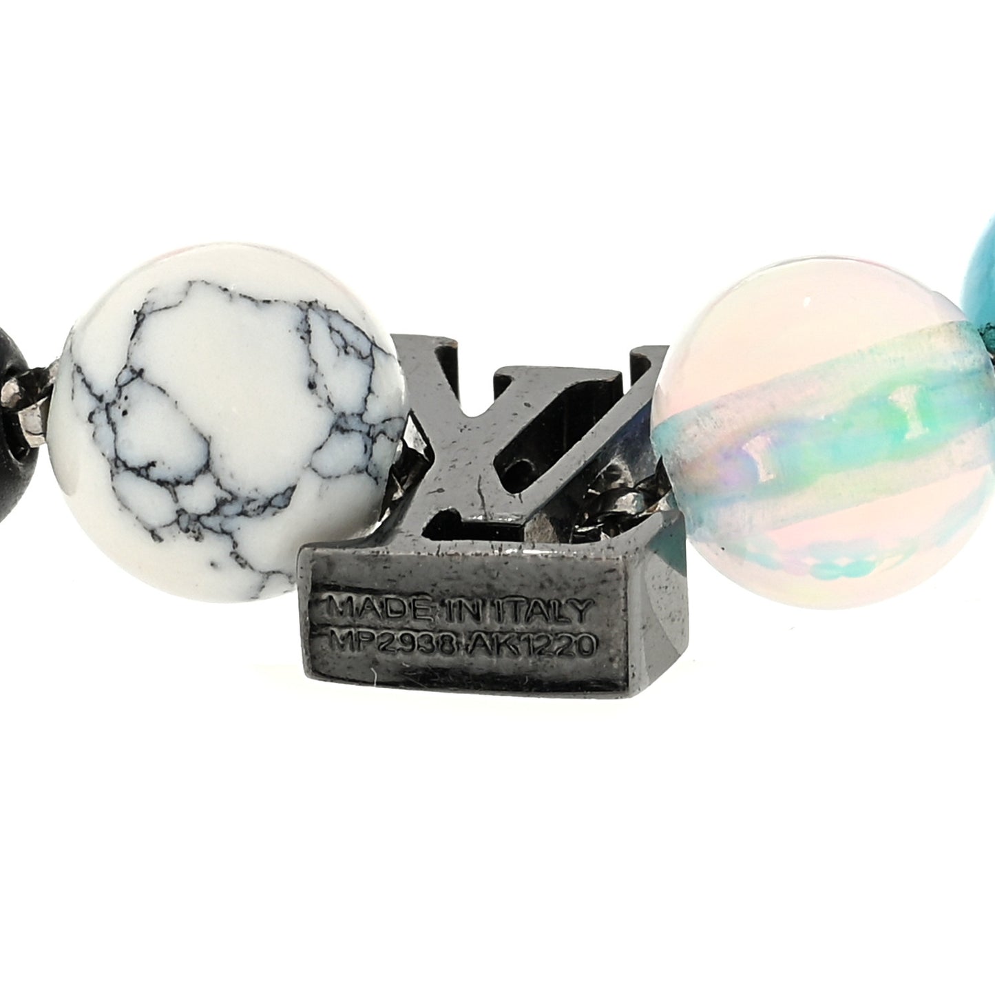 Metal Resin Opal LV Beads Bracelet Multicolor