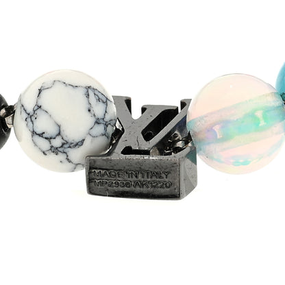 Louis Vuitton Metal Resin Opal LV Beads Bracelet Multicolor 4 of 6