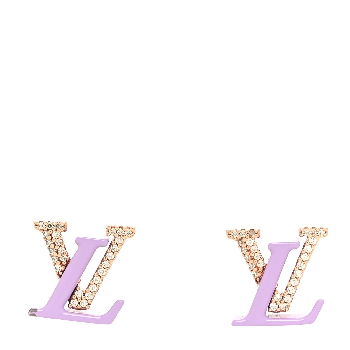 Crystal LV Iconic Sweety Earrings Lilac