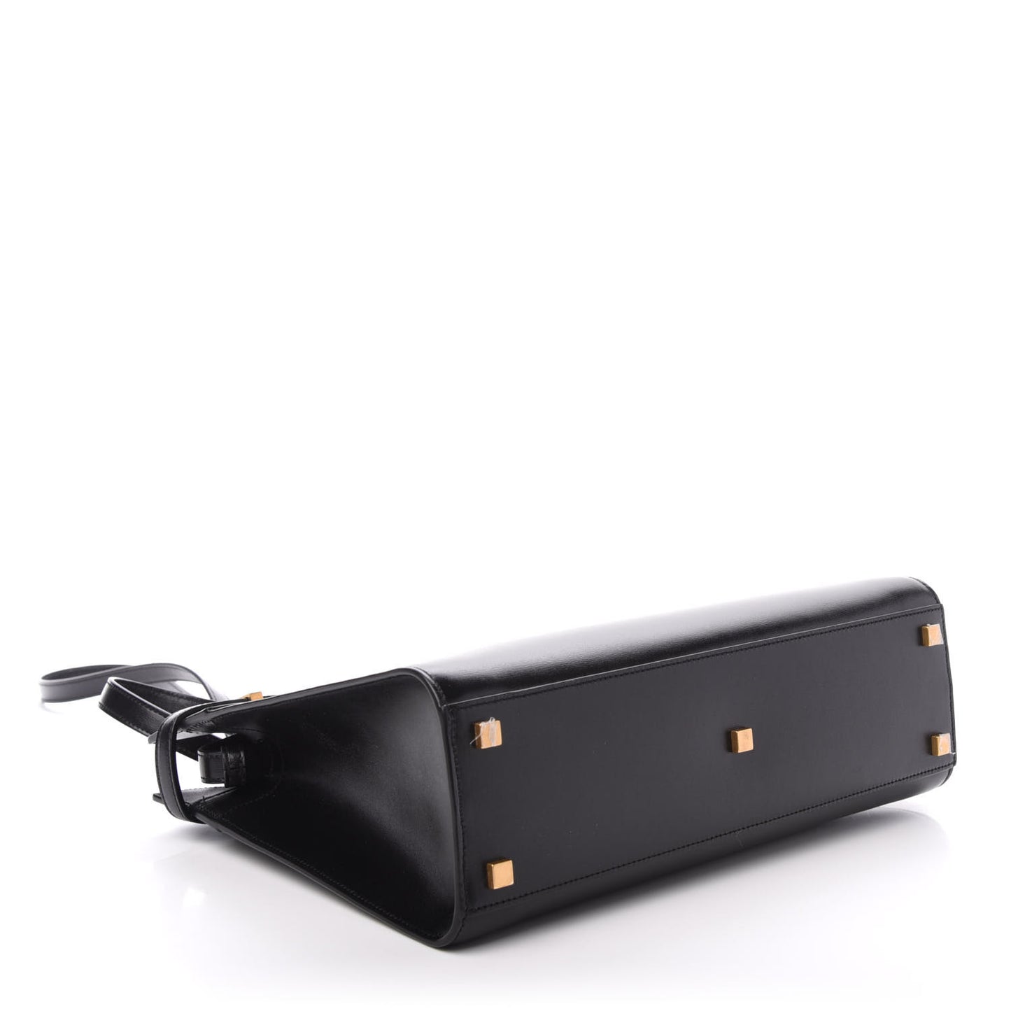 Calfskin Small Manhattan Shopper Tote Black