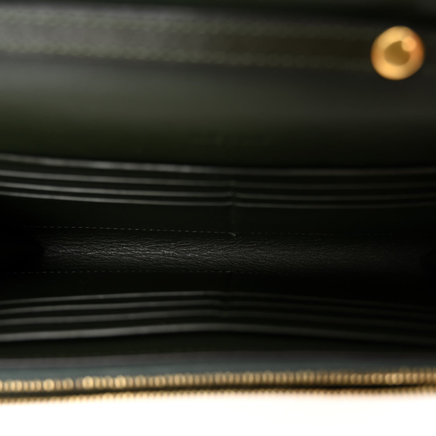 Celine Smooth Calfskin Tri-Color Clutch on a Chain Jade 5 of 10
