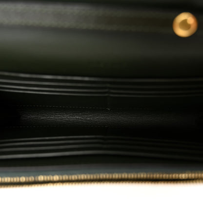 Celine Smooth Calfskin Tri-Color Clutch on a Chain Jade 5 of 10