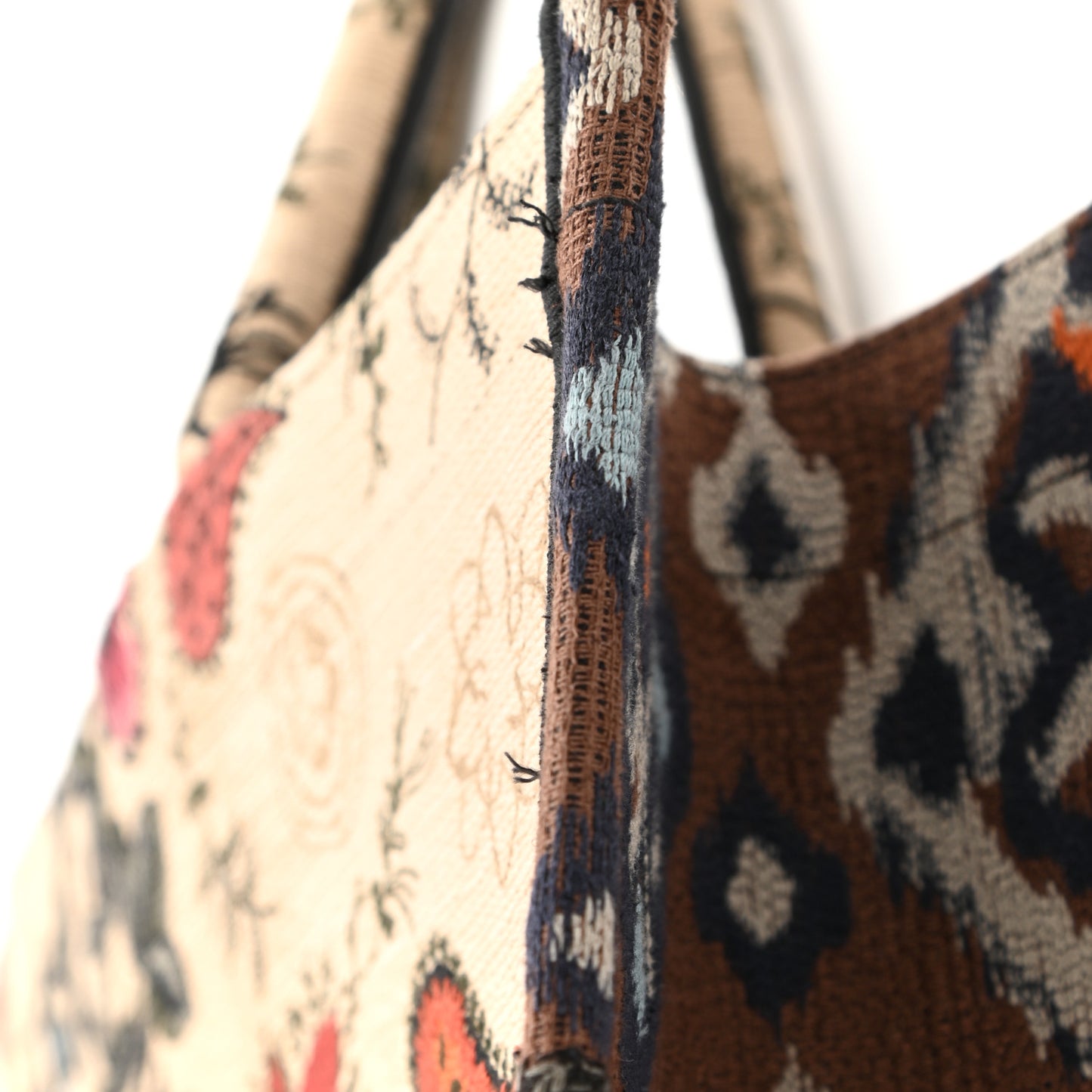 Canvas Embroidered Large Broderie Dior Flowers Book Tote Multicolor