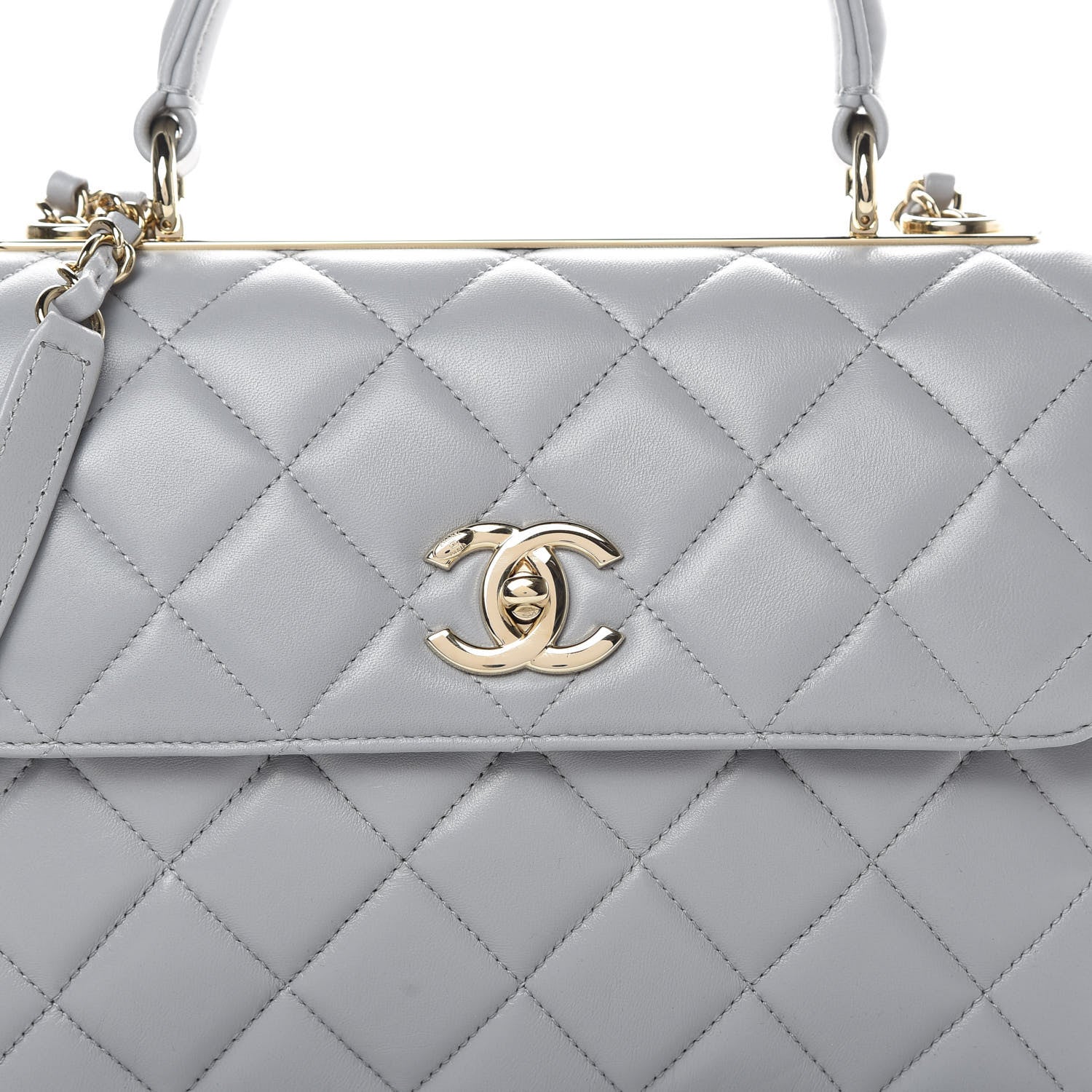 Chanel Lambskin Quilted Small Trendy CC Flap Dual Handle Bag Grey 8 of 11