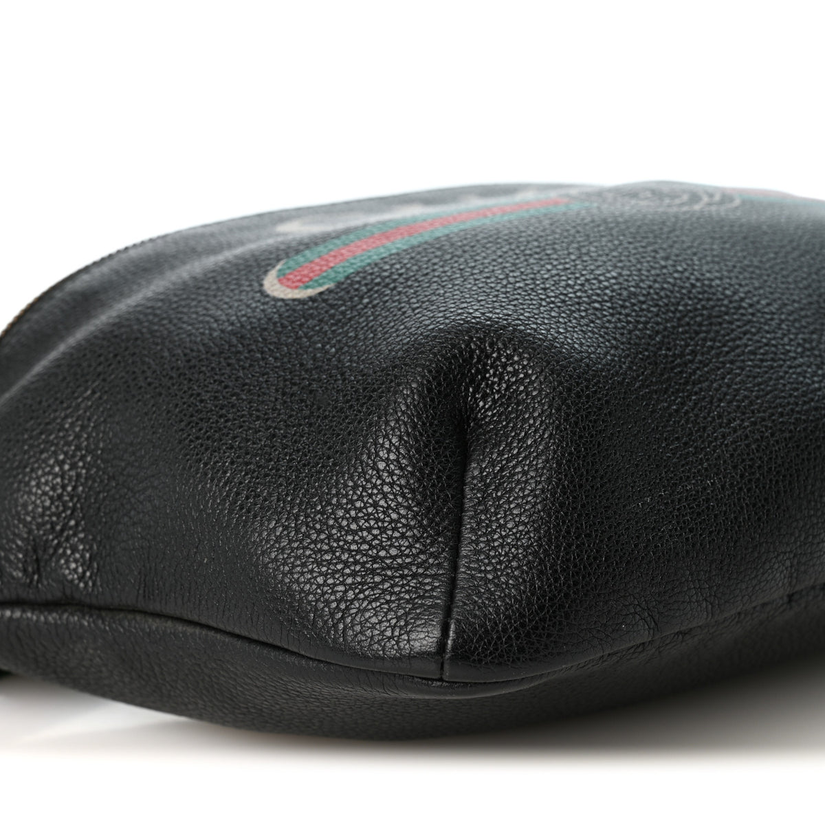 Grained Calfskin Logo Belt Bag Black