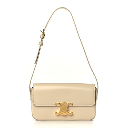 Celine Natural Calfskin Triomphe Shoulder Bag White 1 of 12