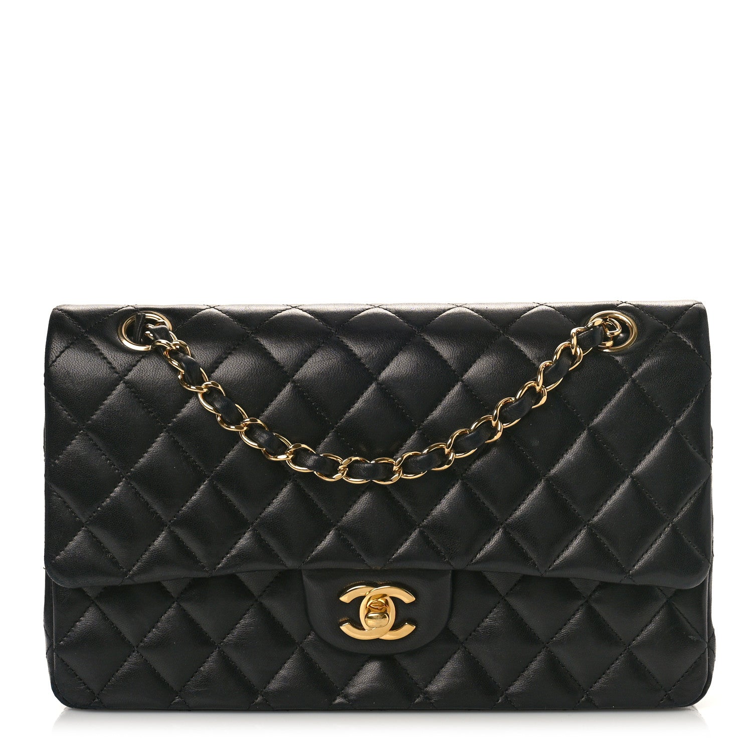 Chanel Lambskin Quilted Medium Double Flap Black 1 of 13