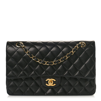 Chanel Lambskin Quilted Medium Double Flap Black 1 of 13