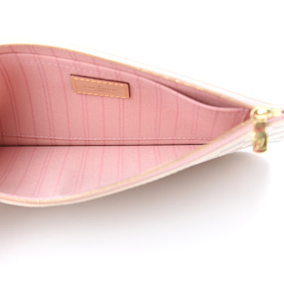 Louis Vuitton Damier Azur Neverfull MM GM Pochette Rose Ballerine 4 of 7