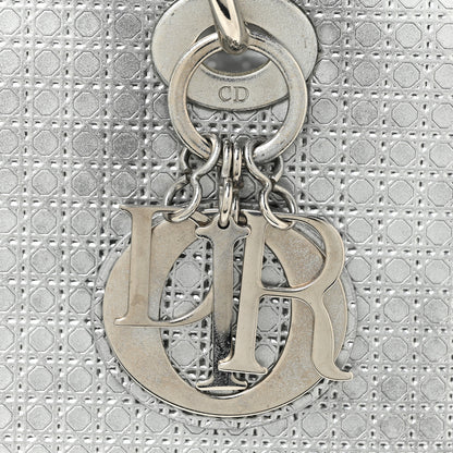 Christian Dior Metallic Patent Micro-Cannage Medium Lady Dior Silver 20 of 20