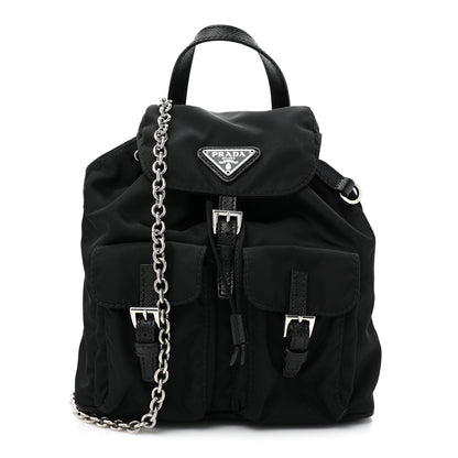 Prada Nylon Vela Mini Crossbody Backpack Black 1 of 12