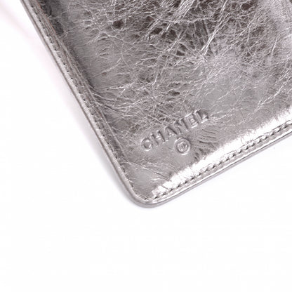 Chanel Leather CC Bow Wallet Metallic Silver 5 of 8