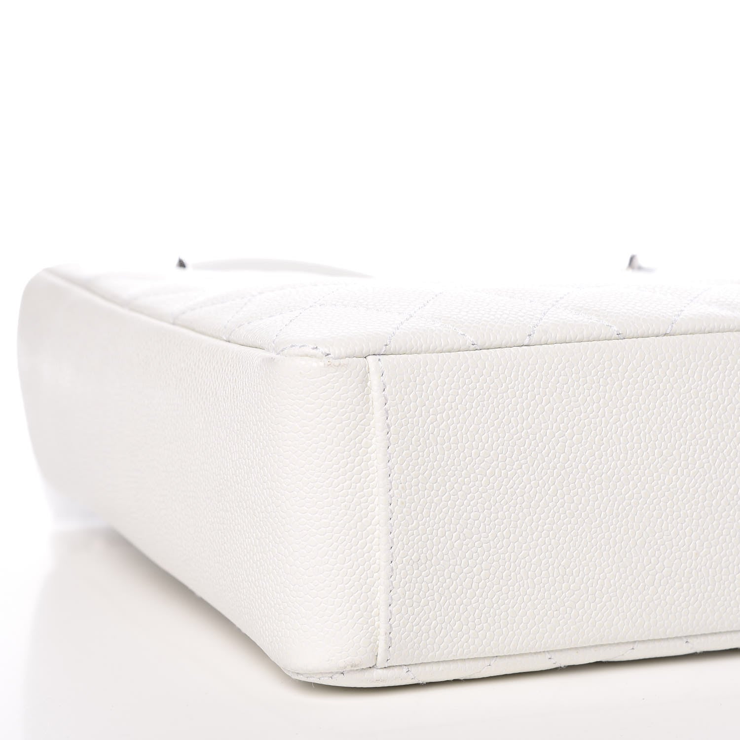 Chanel Caviar Quilted Petit Shopping Tote PST White 8 of 10