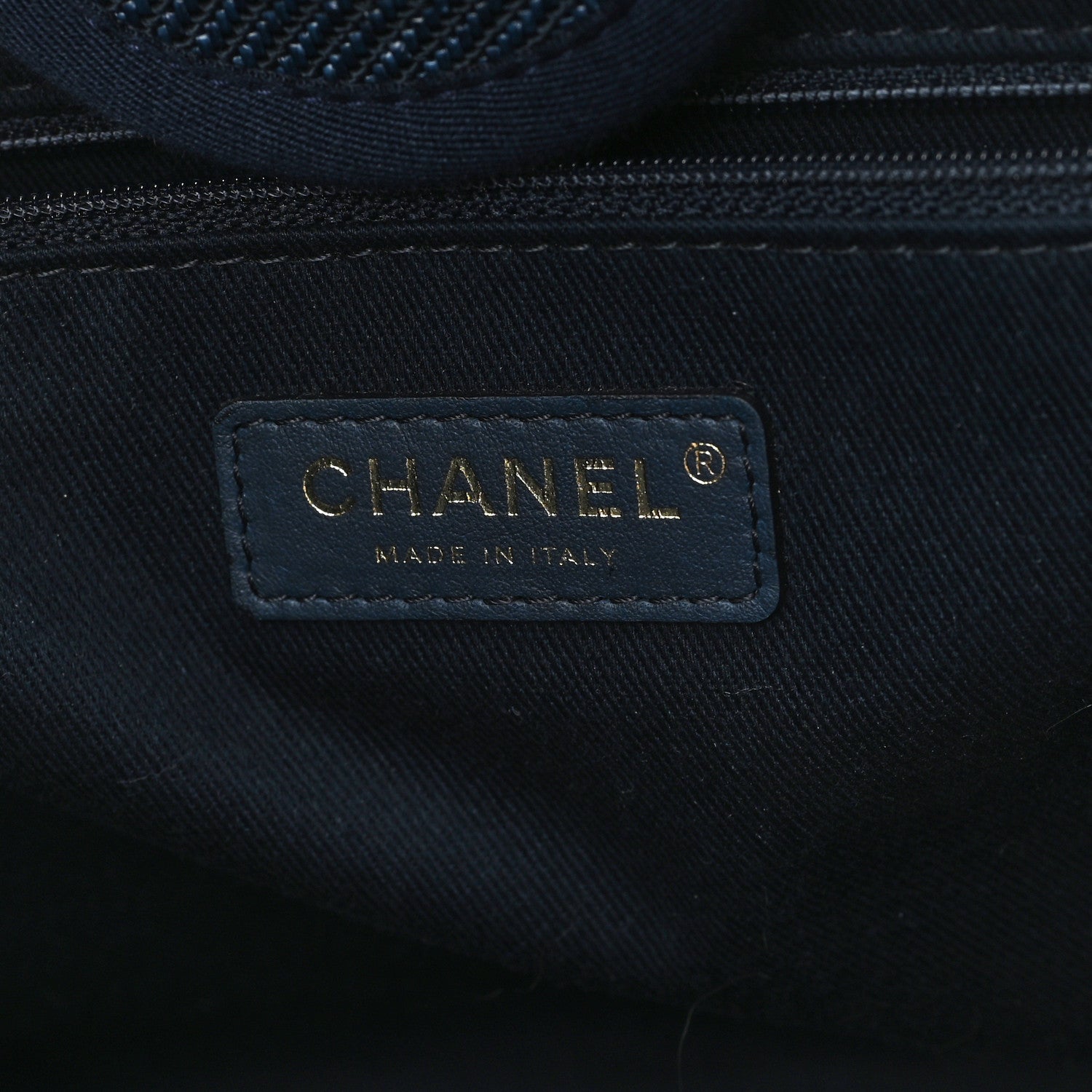 Chanel Mixed Fibers Calfskin Medium Deauville Tote Navy Blue 6 of 10