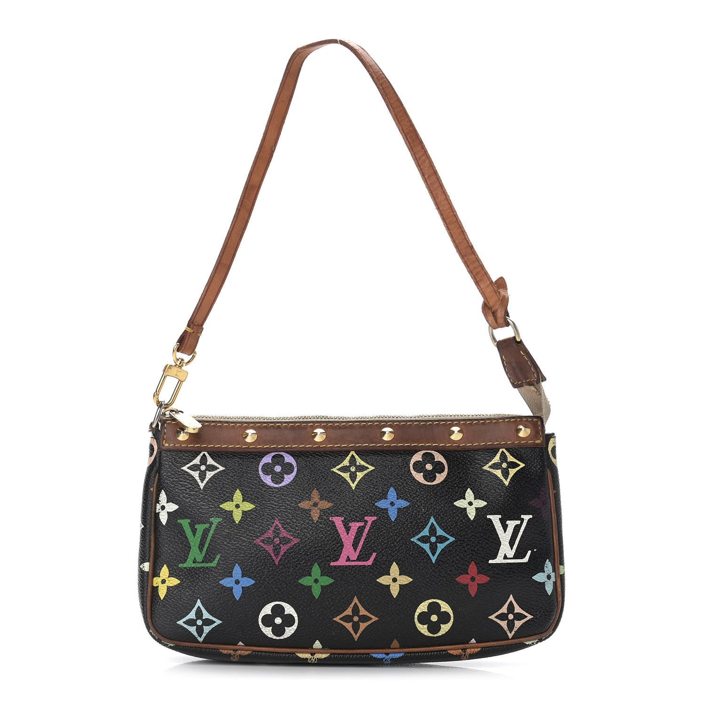 Monogram Multicolor Pochette Accessories Black