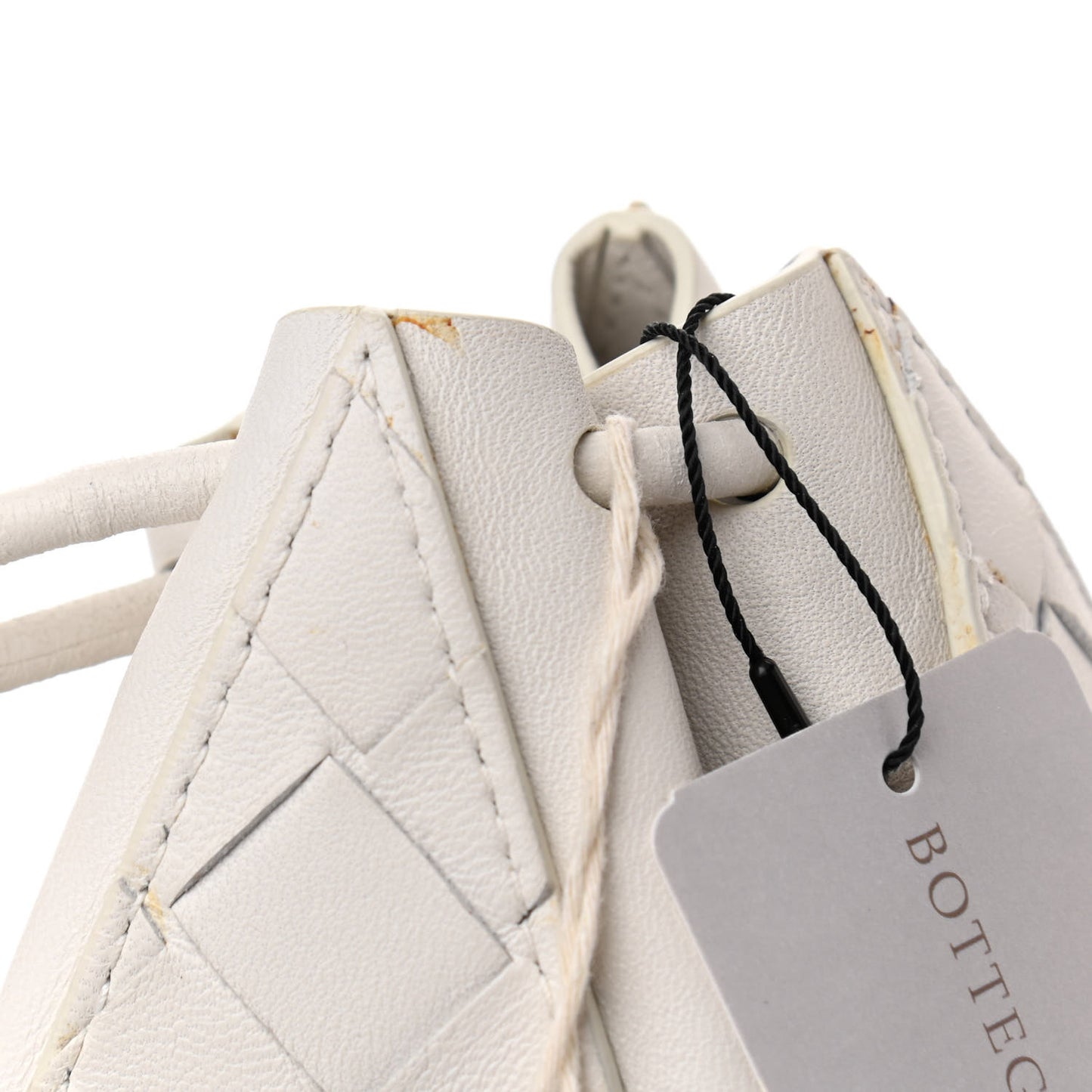 Nappa Intrecciato The Mini Knot Shoulder Bag Chalk