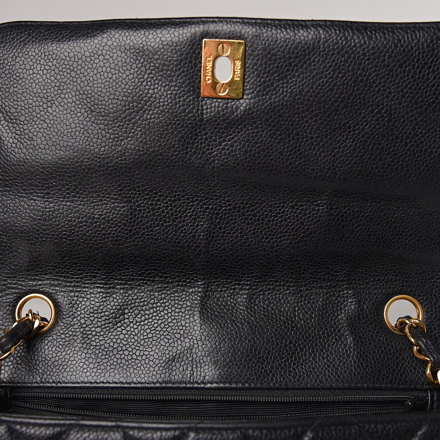 Caviar Quilted Small Single Flap Black