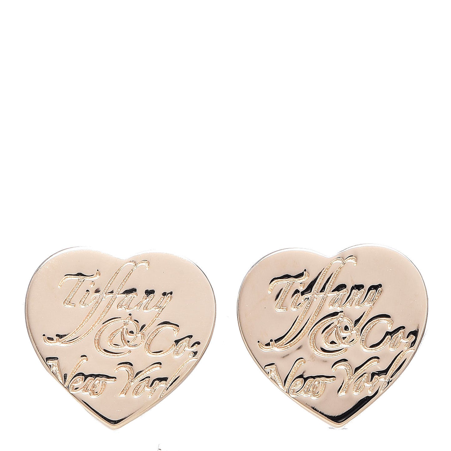 18K Yellow Gold Notes Heart Earrings