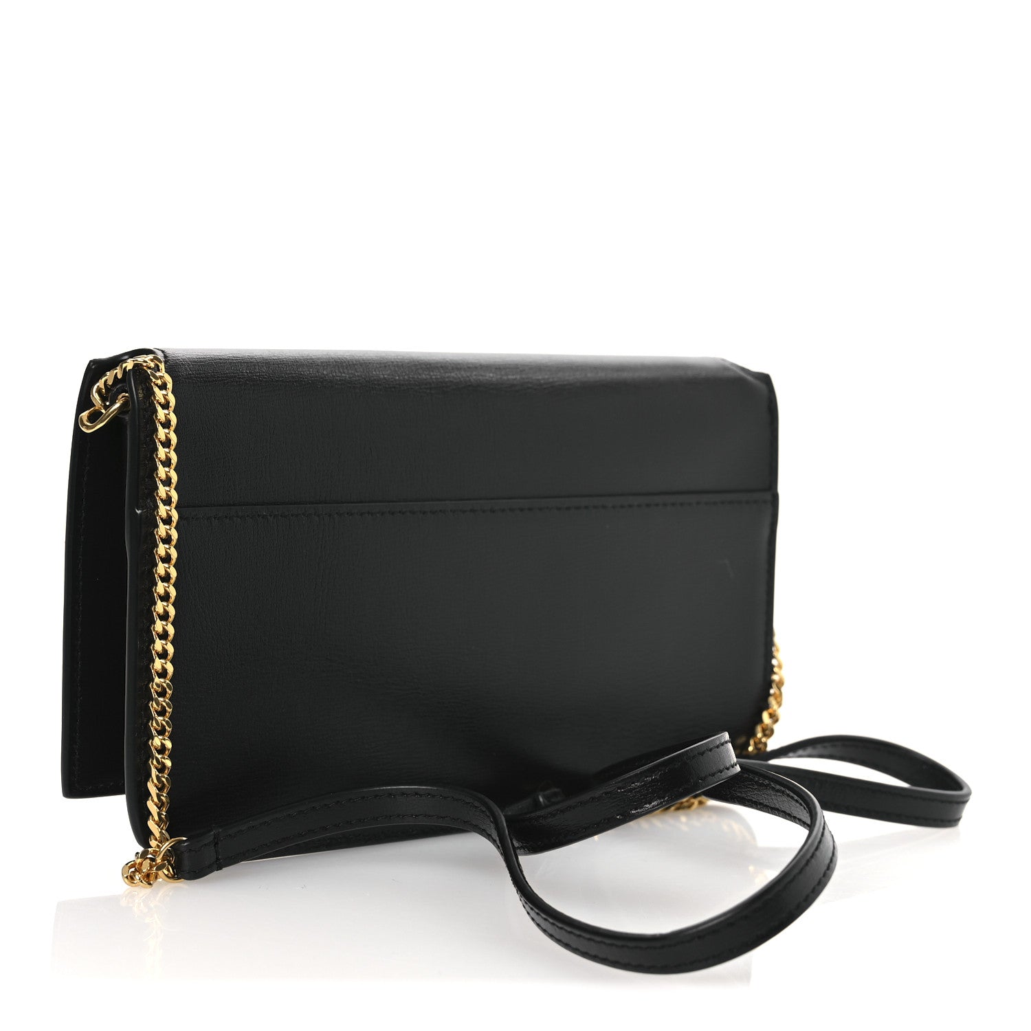 Saint Laurent Smooth Calfskin Monogram Phone Holder Crossbody  Black 3 of 10