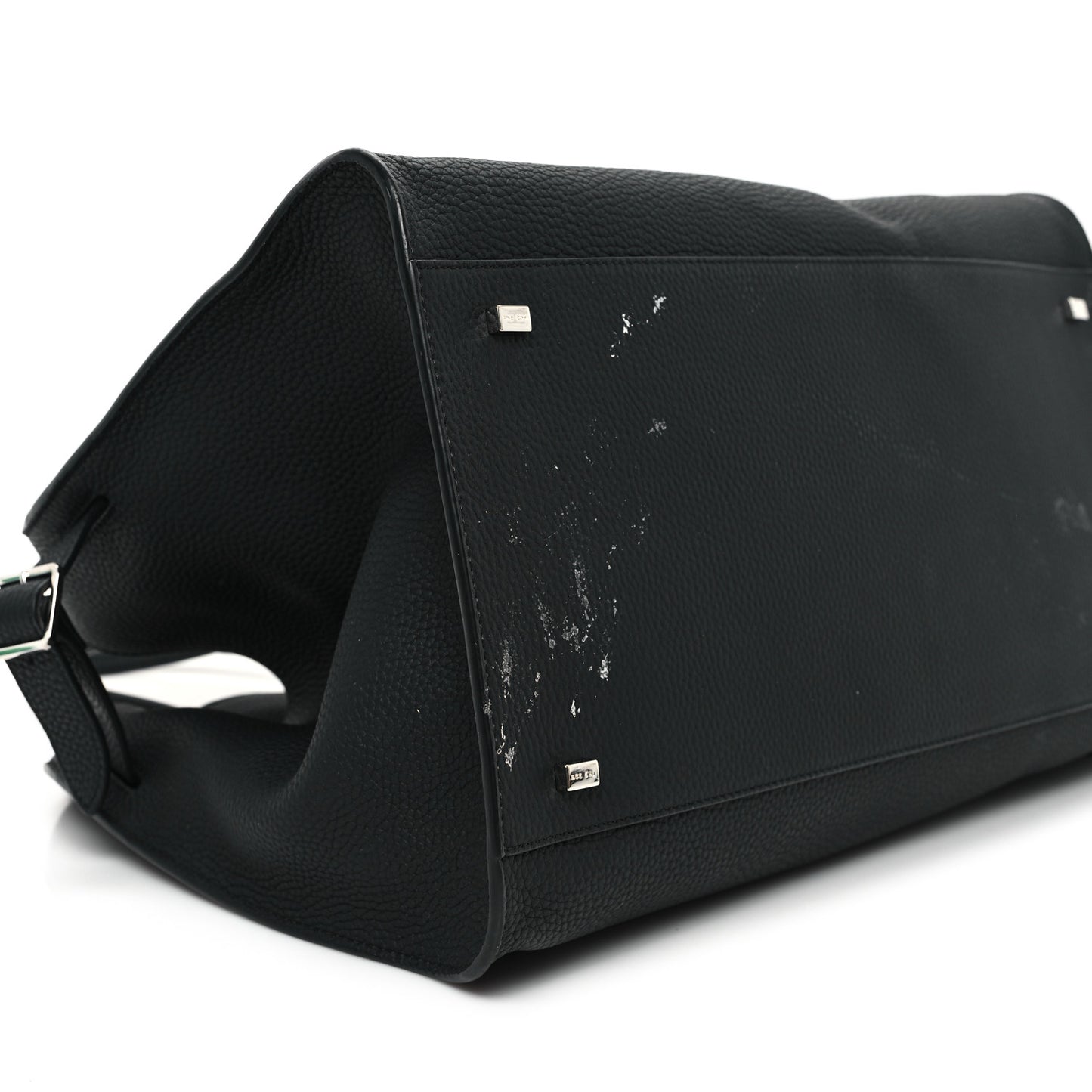 Matte Grained Calfskin Soft Margaux 15 Black
