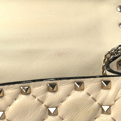 Valentino Garavani Nappa Medium Rockstud Spike Shoulder Bag Light Ivory 10 of 10