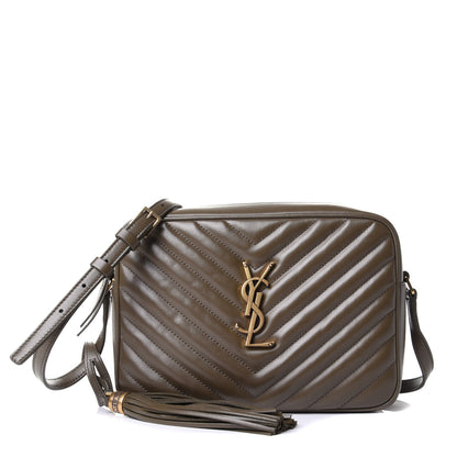 Saint Laurent Calfskin Matelasse Monogram Lou Camera Bag Military Olive 1 of 3
