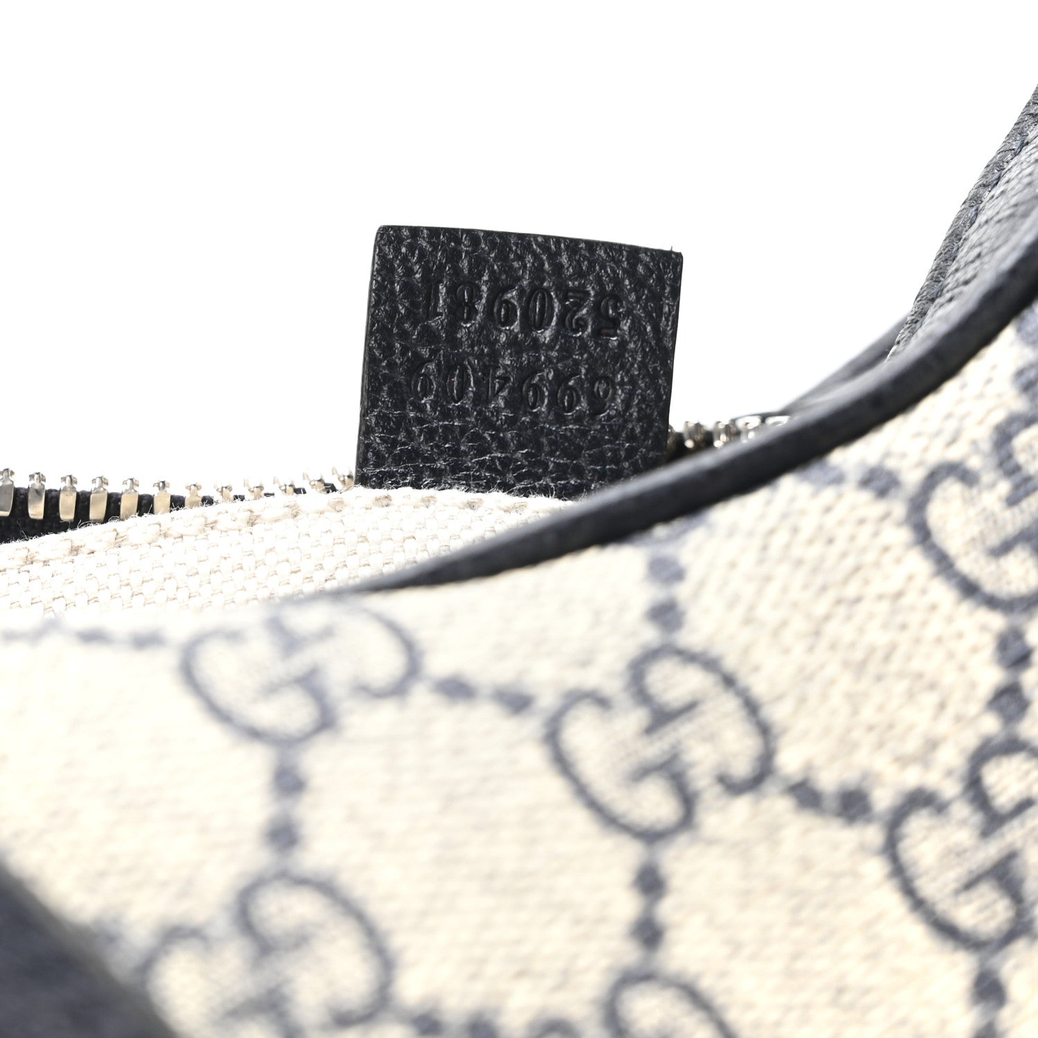 Gucci GG Supreme Monogram Textured Calfskin Web Small Attache Shoulder Bag Beige Blue 13 of 21