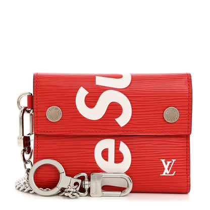 Louis Vuitton X SUPREME Epi Chain Wallet Red 1 of 8