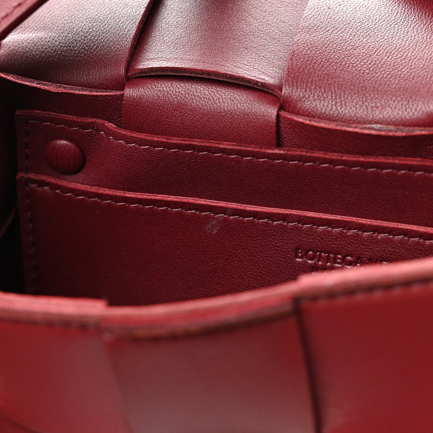 Lambskin Maxi Intrecciato Small Cassette Crossbody Bag Barolo