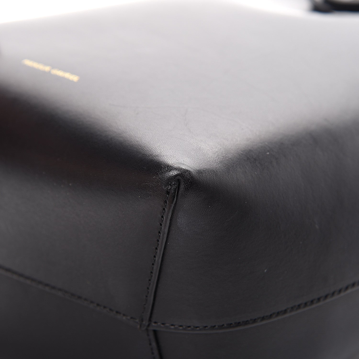 Mansur Gavriel Vegetable Tanned Calfskin Mini Bucket Bag Black Blu 11 of 16